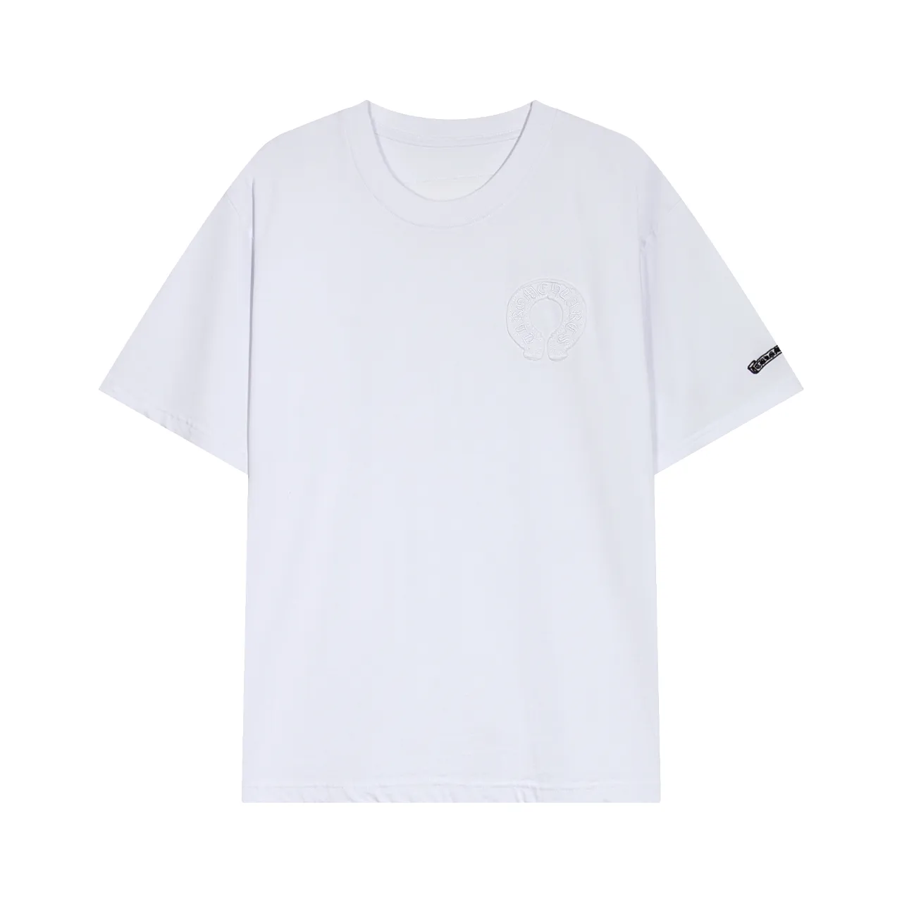 P150 Chrome Hearts Chrome Hearts Classic Sanskrit Horseshoe LOGO Embroidered Metal Size: SMLXL Color: Black White Gray